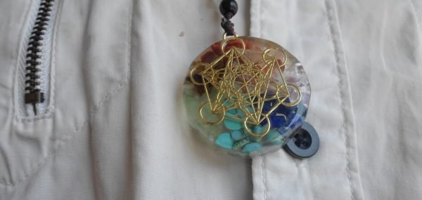 Orgonite Necklace ~ Metatron Cube - Image 3