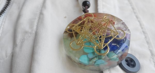 Orgonite Necklace ~ Metatron Cube - Image 2