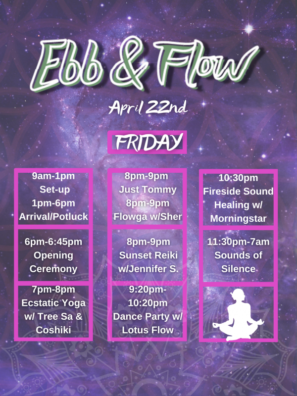 Ebb and Flow Fest Friday Schedule