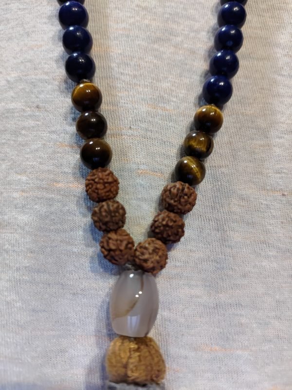 Lapis Tigers Eye Agate Rudraksha Seeds - Image 9