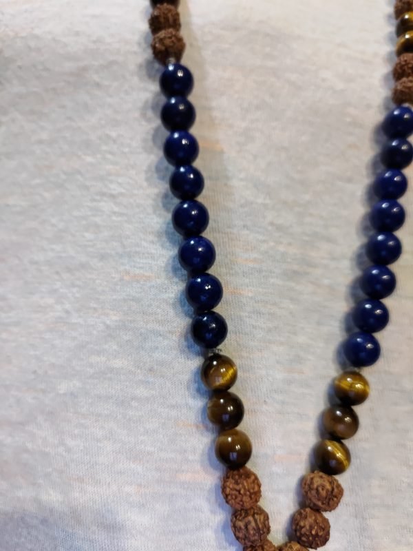 Lapis Tigers Eye Agate Rudraksha Seeds - Image 7