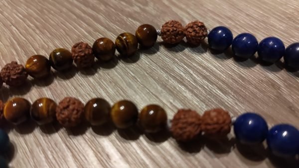 Lapis Tigers Eye Agate Rudraksha Seeds - Image 4