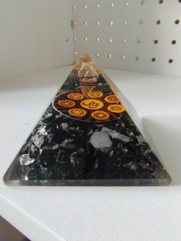 Black Tourmaline 3" Orgonite Pyramid - Image 3