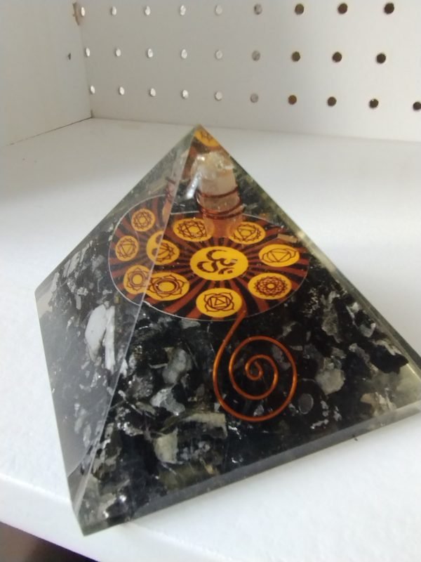 Black Tourmaline 3" Orgonite Pyramid - Image 5