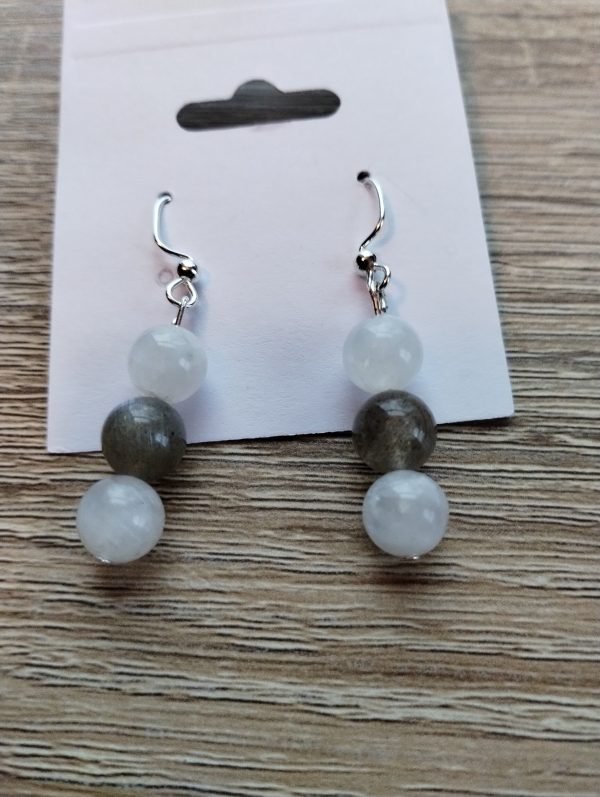 labradorite / moonstone earrings - Image 2