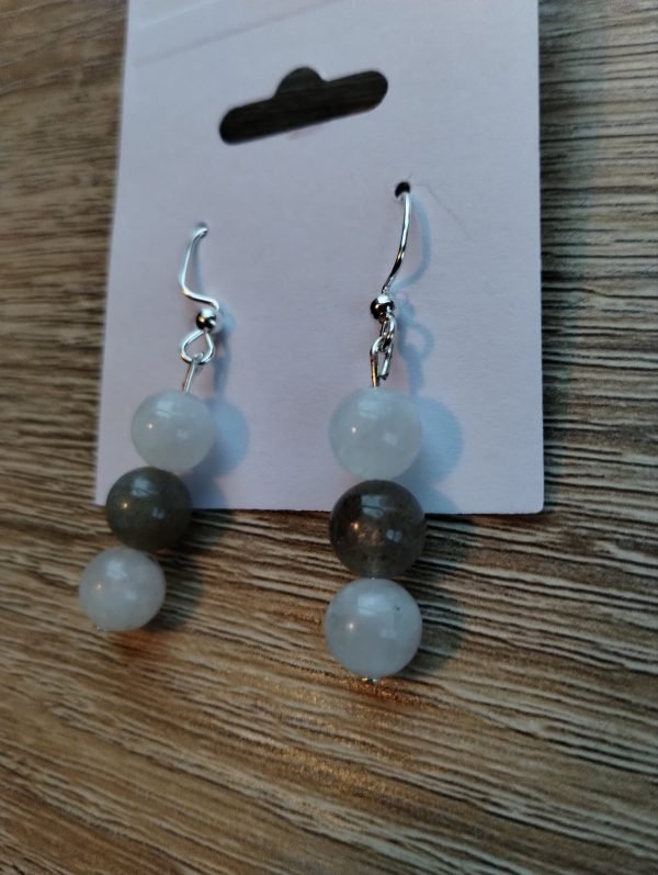 labradorite / moonstone earrings