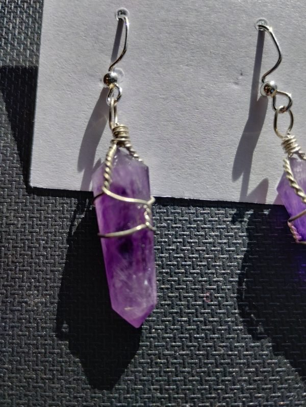 amethyst point earrings - Image 3