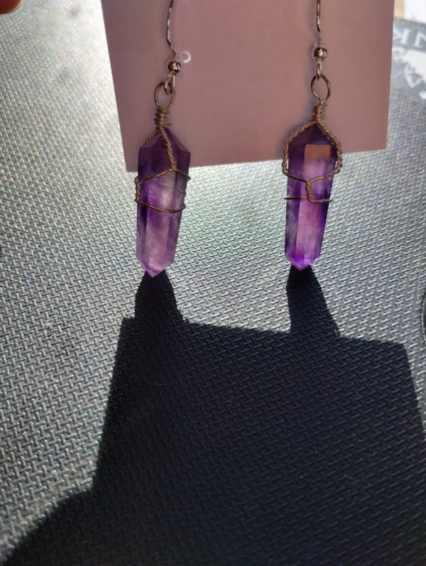 amethyst point earrings - Image 4