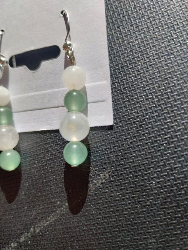 Moonstone & Aventurine earrings - Image 3