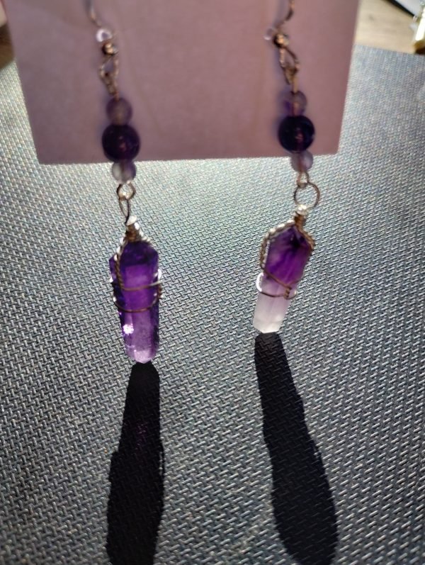 amethyst point earrings - Image 2