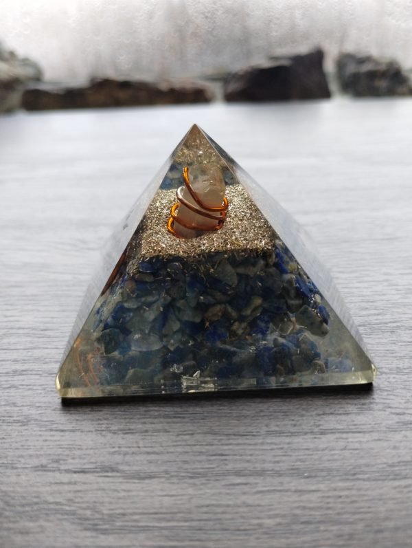 Lapis Lazuli 2.5" Orgonite Pyramid - Image 3