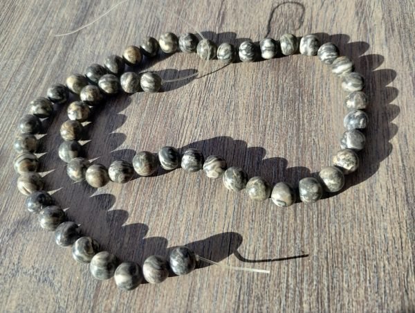 Silk Spider Jasper 15" 8mm strand - Image 2