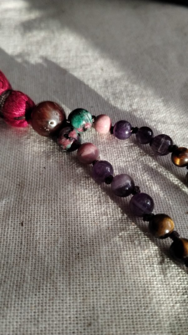 Tigers Eye, Amethyst 1/4 Mala 6mm